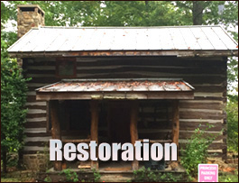 Historic Log Cabin Restoration  Patterson, North Carolina